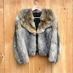 Beautiful Fox Fur Zip Up Riri Jacket Sz XS